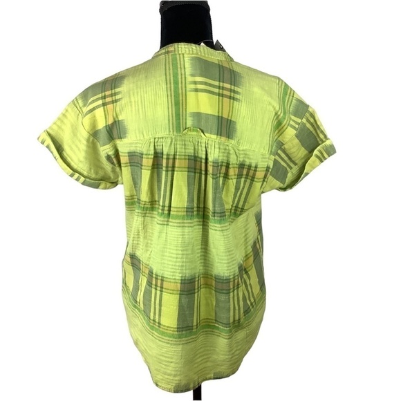 ANTHROPOLOGIE PILCRO PLAID COTTON BLOUSE NWT - Picture 9 of 13